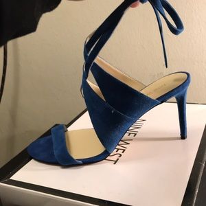 Beautiful blue suede heels